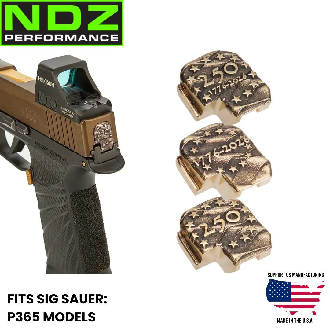NDZ P365 P365XL X Macro Fuse Brass 3D Slide Cover Back Plate CNC