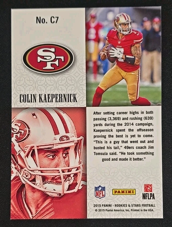 2015 Panini Rookies & Stars - Crusade Colin Kaepernick #C7 - Image 2 of 2