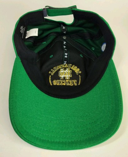 Notre Dame Fighting Irish Fencing Champion Hat Under Armour Green Adjustable Cap - Picture 7 of 8
