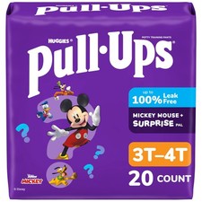 Pull-Ups Boys' Potty Training Pants Size 3T-4T Training Underwear 32-40 lbs 2...