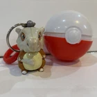 1999 Vintage Burger King Toy Pokemon CUBONE KEYCHAIN &Pokeball -used