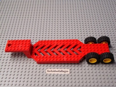 Lego 30620 Vehicle Trailer Base 8x30x3 1/3 Big Rig Semi Truck Red w/ Wheels