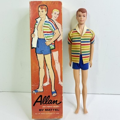 Allan Kens Buddy 1963 Barbie Doll Mattel Stock No. 1000 Japan Box Insert