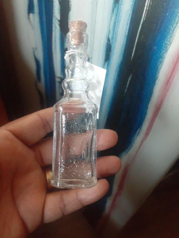 Darice Glass Bottle Square Clear 5 Inches. New! 6 Bottles Lot.