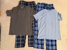 2 mens pajama sets fleece pants with a shirt size medium