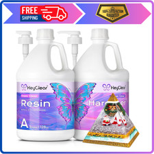 2 Gallon Epoxy Resin Kit with Pumps, Crystal Clear and Hard Upgraded 2 Part R...