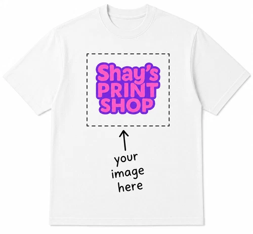 Custom T-Shirt Black Gray White Customized Photo, Text, Logo DTF - Gildan shirt image 3