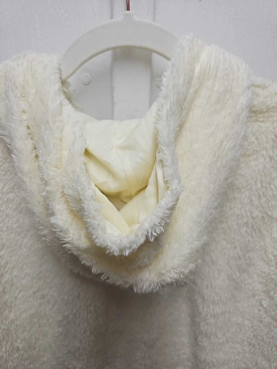 OFF WHITE Felpa con cappuccio Merig Kiss Oakley pile pullover morbida e accogliente taglia XLarge nuova con etichette