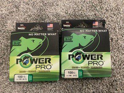 Power Pro Braid Fishing Line - Moss Green 100lb 150yds - Lot of 2