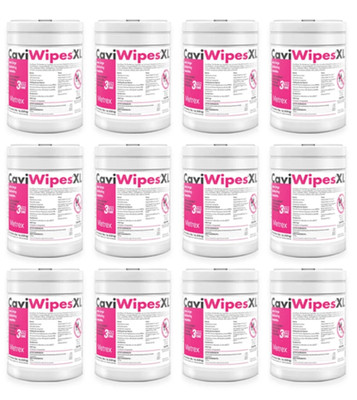 CaviWipes XL Surface Disinfectant Towelettes 65 count - Case of 12,  13-1150