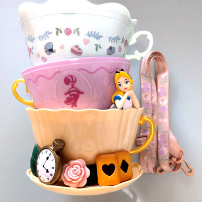Alice im Wunderland Popcorn Eimer Tokyo Disney Resort TDL Japan gebraucht