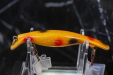 Vintage 4" Swim Whizz Homer Leblanc Tackle Co Fishing Lure Crankbait Yellow Spot
