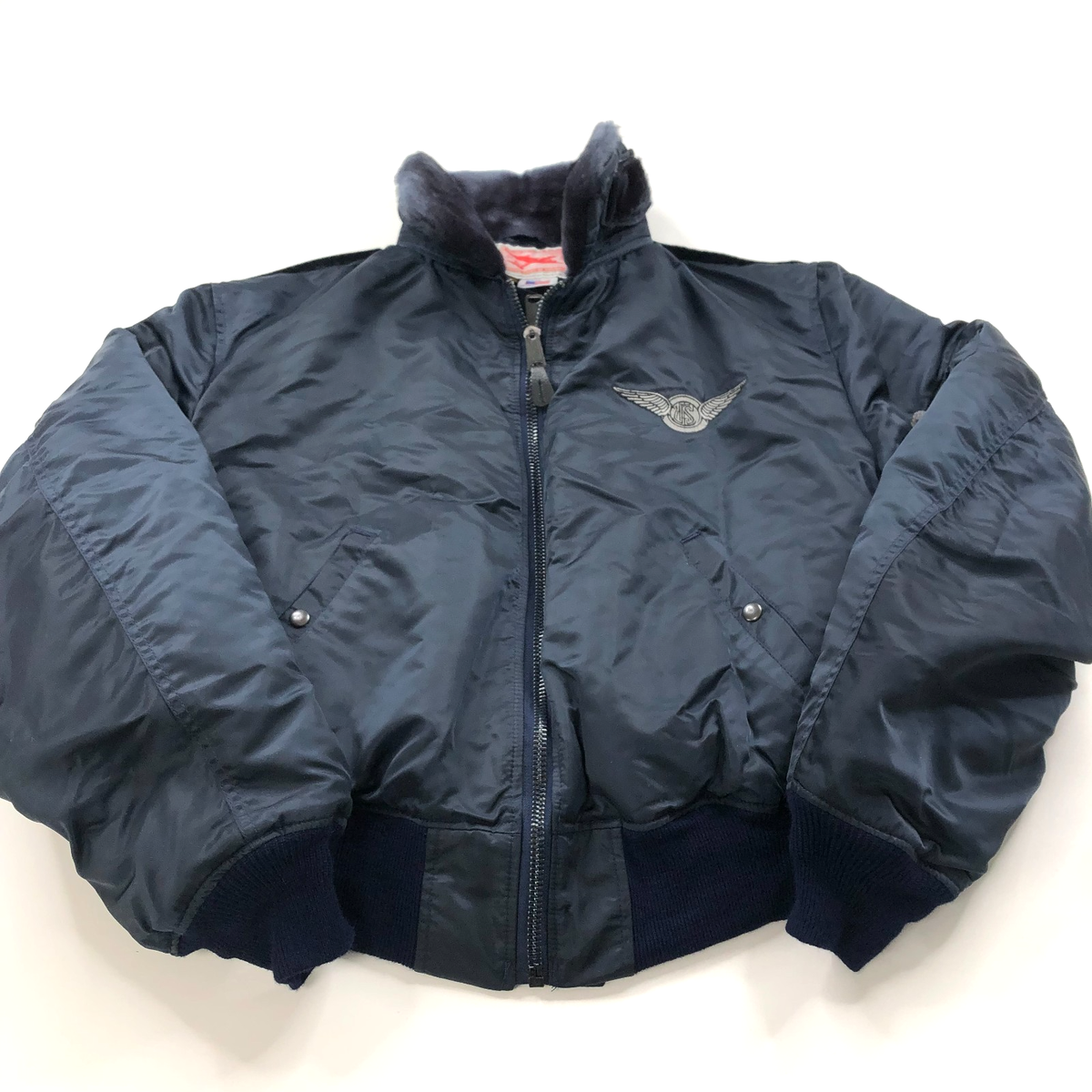 Avirex Airmail Bomber Flight Jacket XXL Vintage Fur Collar Made In