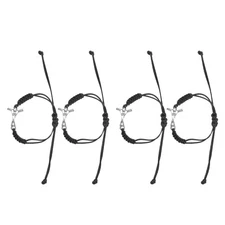 4 PCS Hockey Accessories Party Favors Bracelet for Women Braided