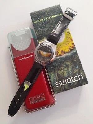 Swatch: Irony "Godzilla" Film Spécial - Avec "Châtaigne Rôtie" (YGS705) *Rare!* - Photo 1/4