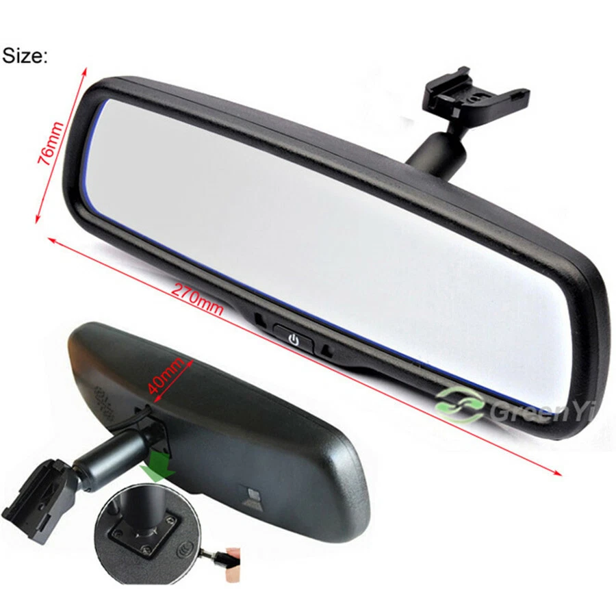 4.3" 800*480 TFT LCD Auto Dimming Rear View Mirror Monitor w/ Bracket USA Ship - Image 2 of 4