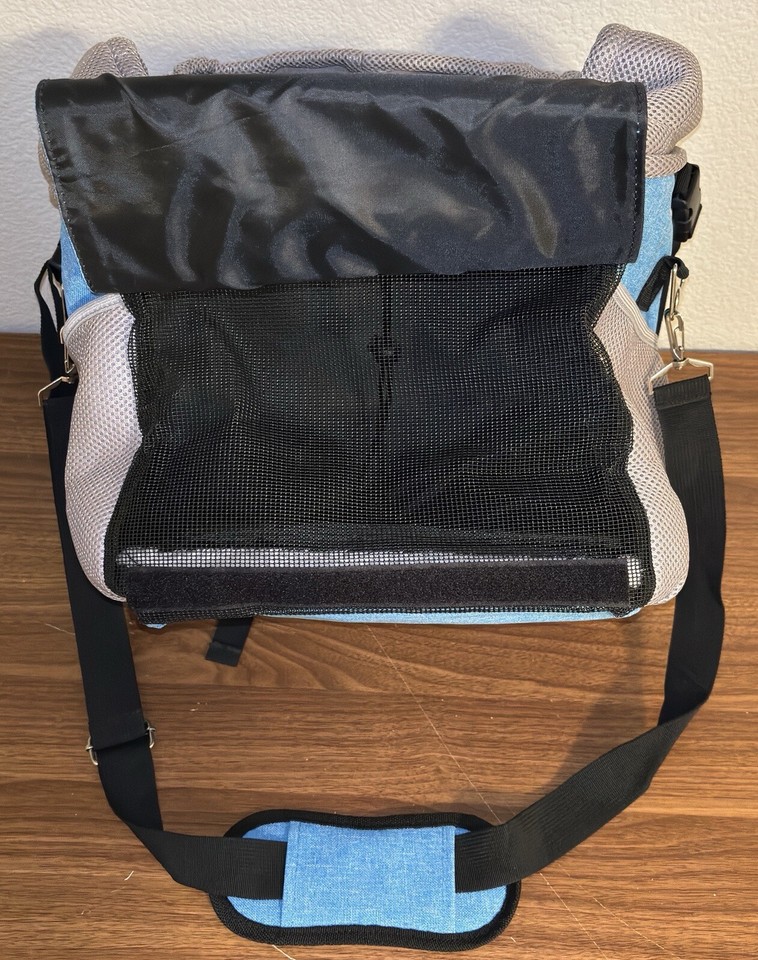 BARKBAY Light Blue Bicycle Basket/ Backpack/ Shoulder Strap Dog Pet