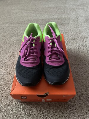 Nike Women's Air Pegasus 30 Purple Black Green Running Size 9.5 Shoes 599392-600
