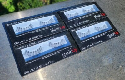 Black Up Red Carpet Volume Faux Eyelashes And Glue FCILS 03 (4 Pack)