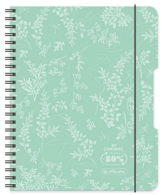 Herlitz Ringbuch Spiralblock B5, 80 Blatt, kariert, ECO PP COLORS, mintgrün