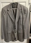 Men’s Haggar Black Label Houndstooth Brown Tweed Sport Coat Jacket Size 42L — photo 1