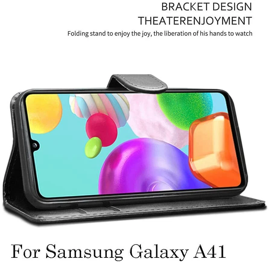 Case For Samsung Galaxy A10 A21S A41 A51 A71 Genuine Leather Wallet Phone Cover - Image 3 of 3