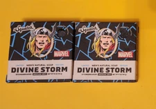 2x Dr. Squatch Men's Natural Soap Bar, Limited Ed, Divine Storm, MARVEL THOR 5oz