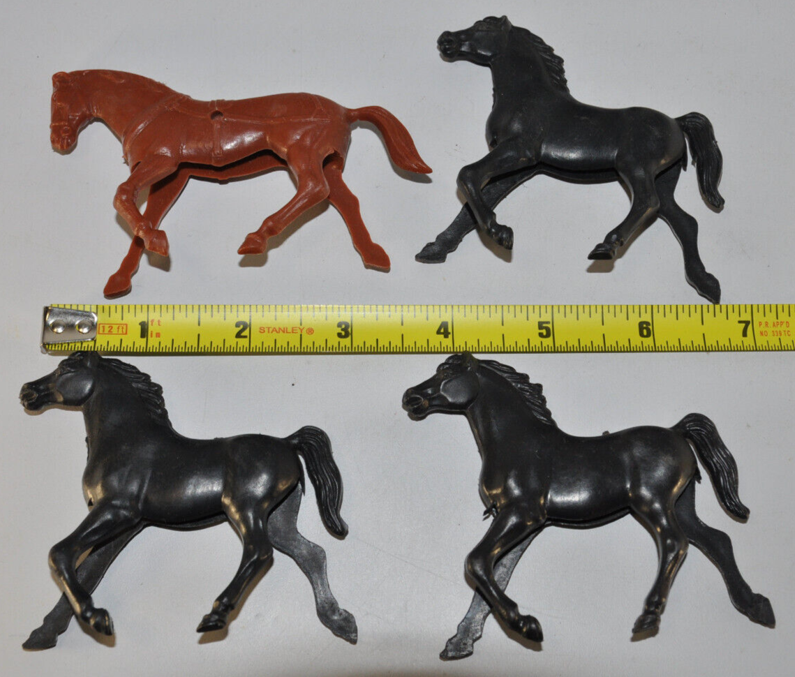 Vintage Toy Plastic Horse for Cowboys and Indians 3" Brown Black eBay