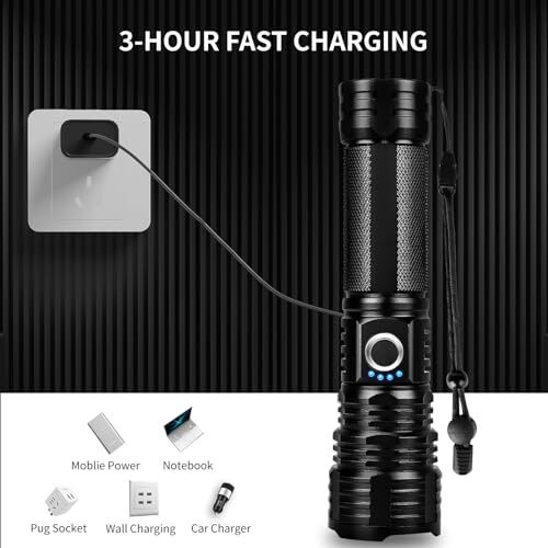 Lylting LED Flashlights High Lumens Rechargeable, 900,000 Lumens