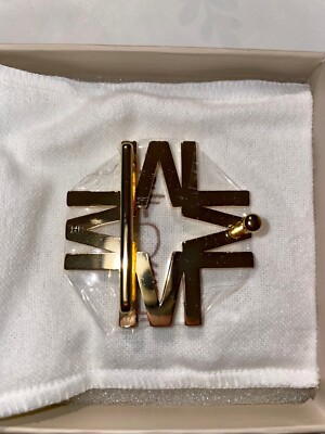 Letter M Designer INDIA HICKS Belt Buckle 14K GOLD Plated  display picture 3