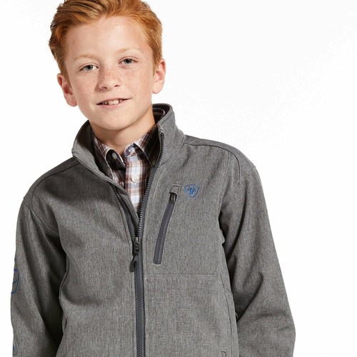 ARIAT Boys' Charcoal Logo 2.0 Softshell 