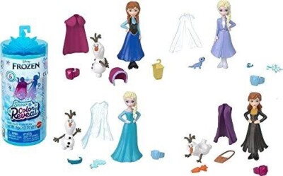 Disney Frozen by Mattel Snow Color Reveal Small Doll with 6 Unboxing Surprises
