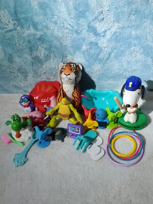 Mixed Kid Junk Drawer Toy Lot TMNT Yoshi Snoopy Random Figure AS IS Bulk Bag