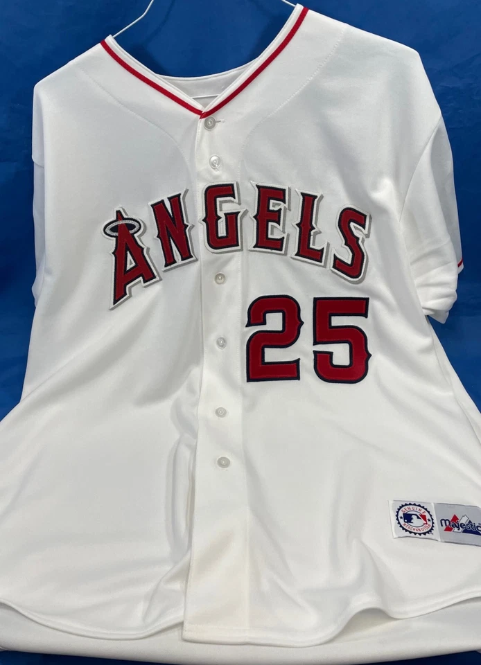 Anaheim Angels Majestic Button Front Troy Glaus Signed Jersey - Image 2 of 4