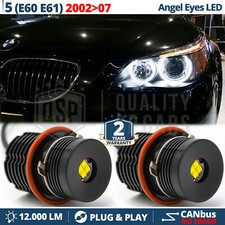 ANGEL EYES LED PER Bmw SERIE 5 E60 E61 FINO A 2007 CON Fari Xenon CANbus 32W