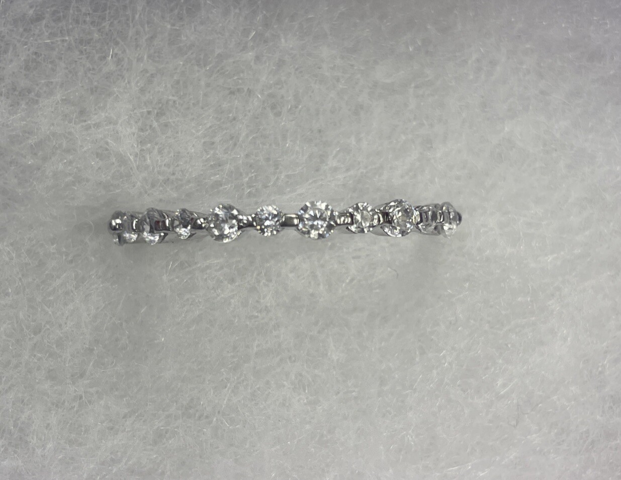 STERLING SILVER 925 STACKABLE BAND RING WITH CZs … - image 8