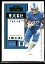 #RTS-DAS D'Andre Swift 2020 Panini Contenders Rookie Ticket Swatches Autographs