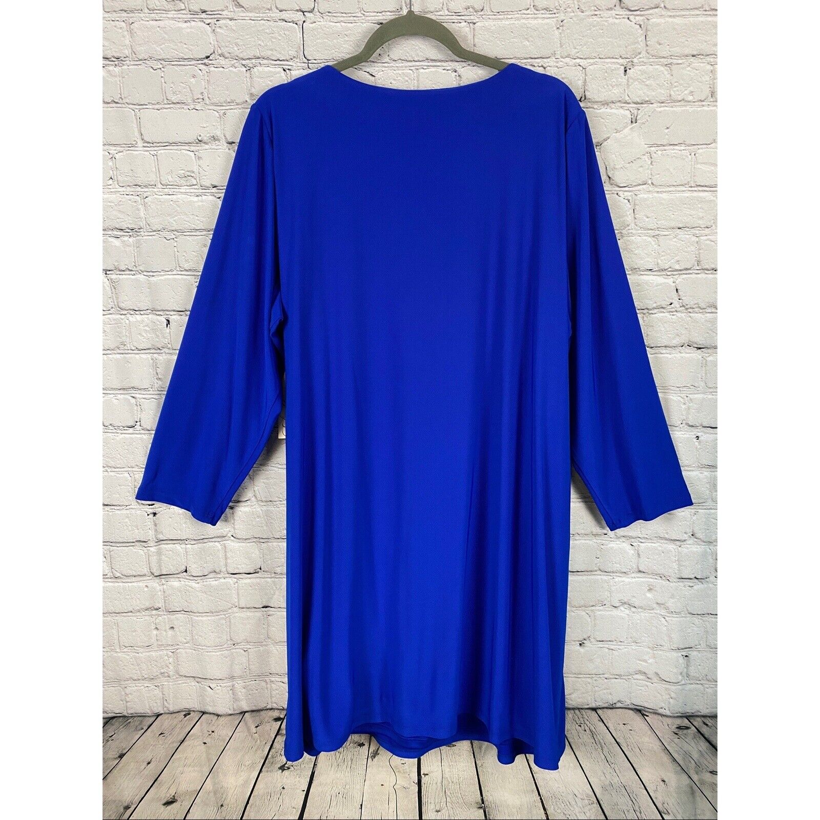 tapet slå op bruser NWT Eliza J Side Ruched Drapey Jersey Dress Womens Plus Size 22W Cobalt Blue  | eBay