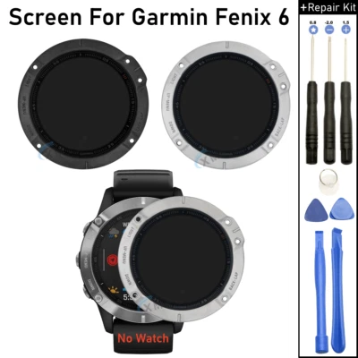 For Garmin Fenix 6 GPS SmartWatch LCD Display Screen Glass Repair Replacement
