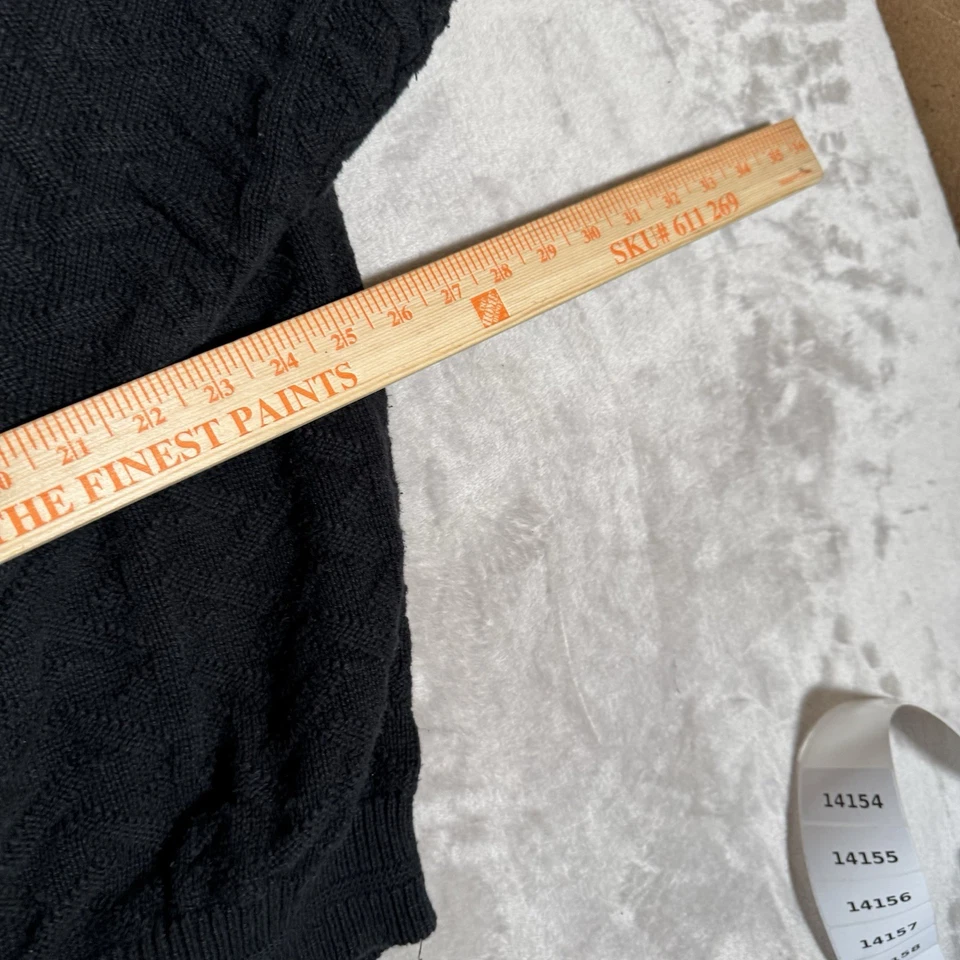 Vtg Members Only Sweater Mens 2XL Black Cotton Cable Knit Pullover Casual - Image 4 of 4