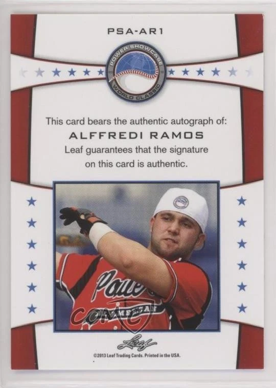 2013 Leaf Power Showcase Auto White Alffredi Ramos #PSA-AR1 Auto - Image 2 of 2