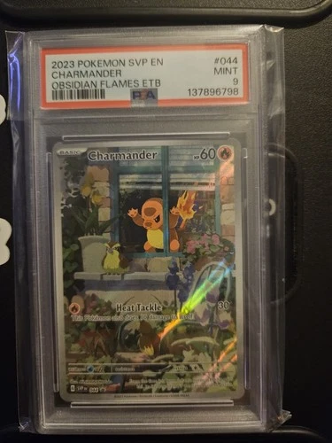 2023 Charmander Obsidian Flames Etb Promo Psa 9