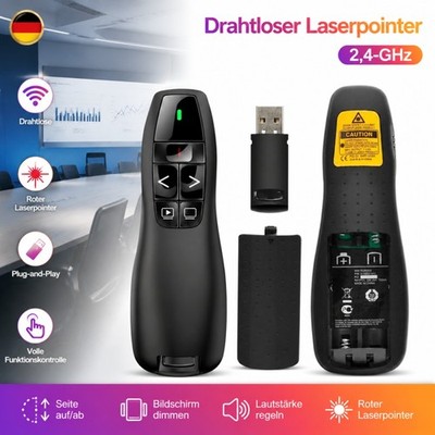 Professional Wireless Receiver PPT Presenter Red Laser-Pointer