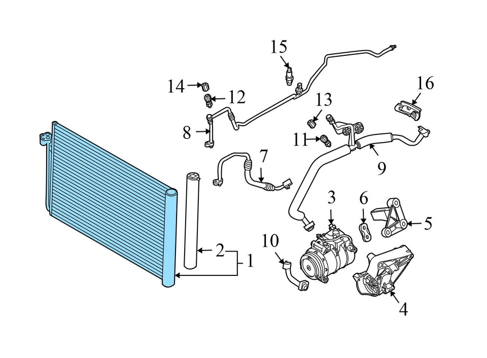 BMW M5 2006-2010 - Condensador de CA 9122825 Foto 4 de 4
