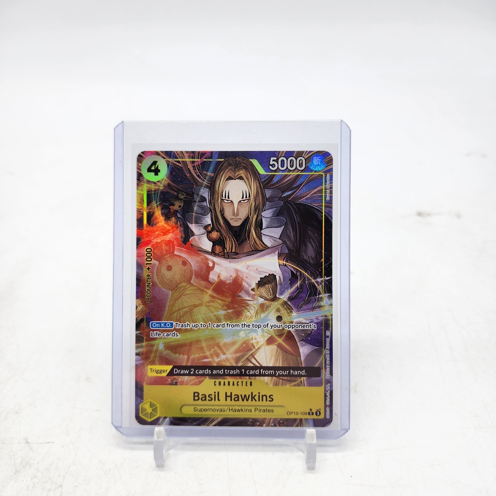 One Piece Basil Hawkins OP10-109 Parallel PRB02 English Holo Foil NM Alt Art