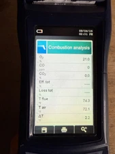 Seitron S1500-P Combustion Analyzer w/BUILT-IN Printer & ABS Case & Calibrated