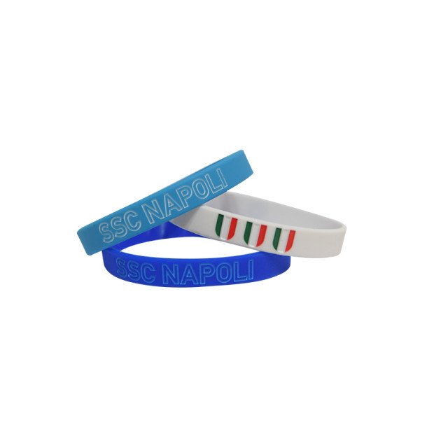 Set 3 braccialetti in sillicone ssc napoli