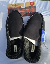 Dearfoams Men s Slippers No Sweat Comfort Memory Foam Black; Size: Med 9-10 NWT