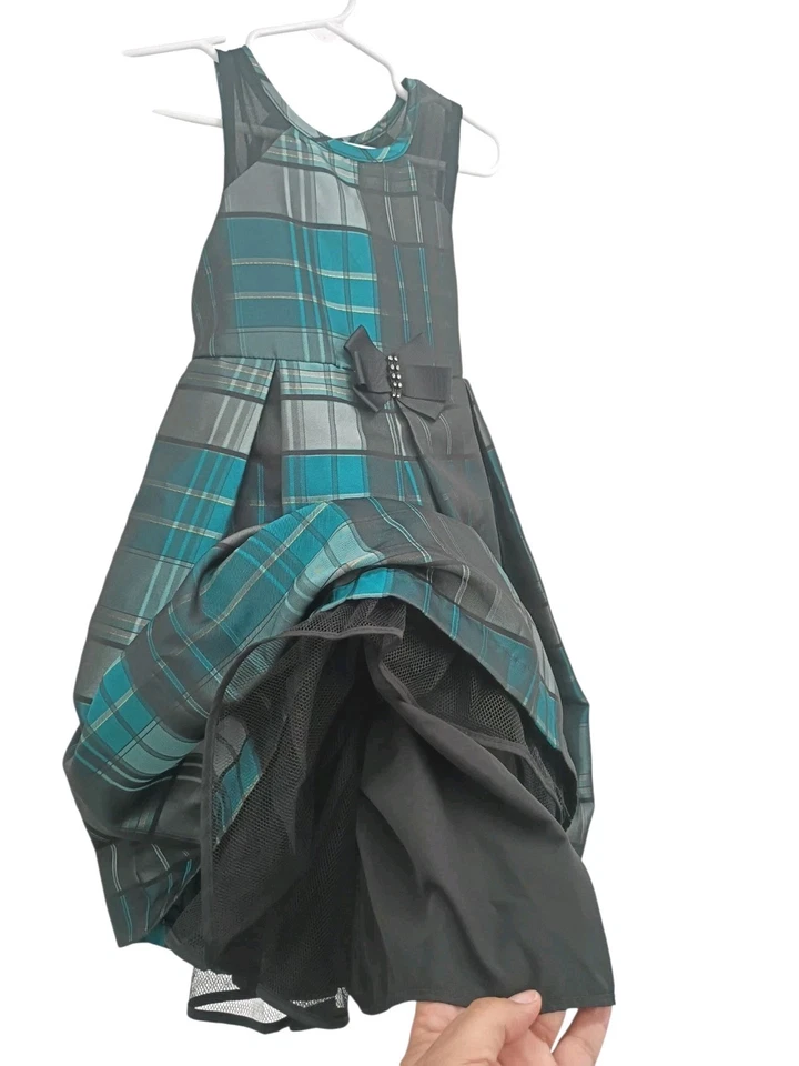 Pippa & Julie Girls Christmas Holiday Party Dress Sleeveless Fit Flare Black 5T - Image 4 of 4