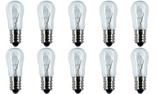 Box of 10 Bulbs 6 Watt 120 Volt Screw Base E12 Clear 6S-6 120V